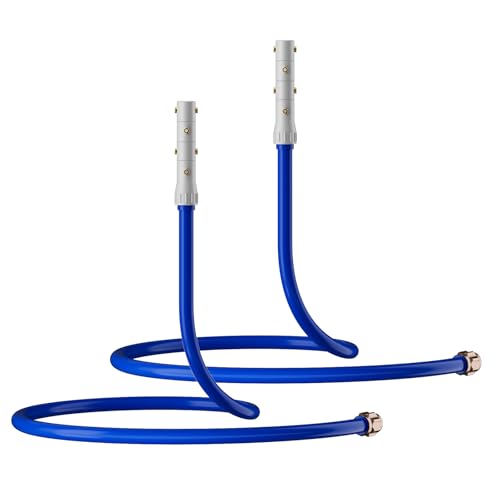 RESTMO Adjustable Misters for Outside Patio, Outdoor Cooling Misting System | Mister with 8 Brass Nozzles, 6FT Portable Water Standing Mister for Hot Summer, Garden, Backyard, Beach, Camping, BBQ- 2 Pack - size: 2 pack