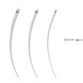 Piercing Ball Grabber Tool, 14-20G Taper for Changing Jewelry | Surgical Steel Flat Back Earrings Threader Tool Insertion Pin, Body Piercing Kit for Ear Rook Conch Nose Lip Jewelry Removal - style: Curved External Thread(14G 16G 18G)