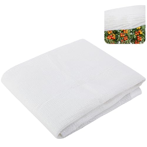 6.6 x 3.3 Ft Plant Sun Shade Cloth, 60% Shading White Sun Protection Net | Tear Resistant Garden Sunshade Cloth Cover with Reinforced Grommets for Protecting Plants from Direct Sunlight - color: 1x2m