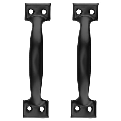 PINGEUI 30 Pack Gate Handle, 6 Inch Black Door Handle Cast Iron Sliding, Metal Long Gate Pull Handle Fence Handle for Outdoor, Garage, Interior