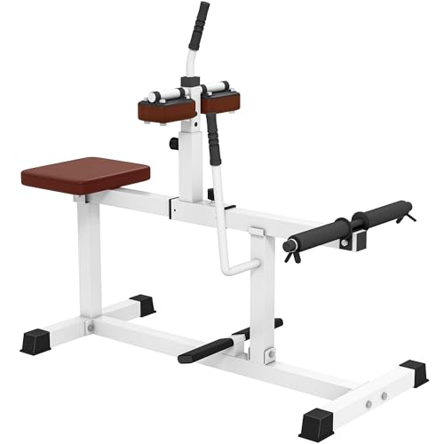 Soozier Seated Calf Raise Machine for Home Gym Waist Arm Training | Adjustable Calf Machine Leg Extension - color: Brown
