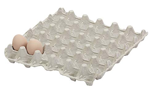 Little Giant® Egg Flat Carton - Reinforced Flat Egg Carton Trays Holds 30 Eggs for Storage and Transport - Pack of 12 - Made in USA