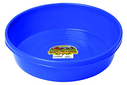 Little Giant® Plastic Utility Pan | Feed Pan | Durable & Versatile Livestock Feeding Bucket | Made in USA | 3 Gallon | Blue - color: Blue, size: 12 Quart