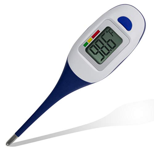 Apex Large Face LCD Fast Read Digital Thermometer for Adults and Children - Instant Read Thermometer for Fever Detection with Quick 10 Second Read Time ( Packaging May Vary ) - size: 1 Count (Pack of 1)