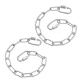 PATIKIL Gate Chain Lock, (11.9Inch, Silver) (2 Pcs)304 Stainless Steel Hanging Chain Lock for Stall Barn/Cabinet/Fence/Hammock/Pet Cages - size: 11.81