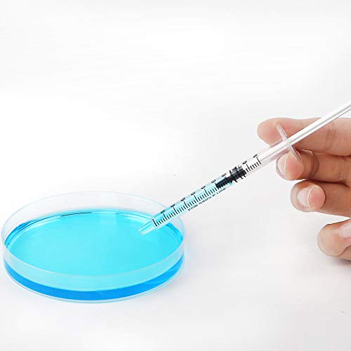 120pcs 1ml Syringes with Caps Luer Slip Tip Without Needles | Clear Plastic, Luer Slip Tips, 120 Black Caps Included, for Pet Feeding Measuring Dispensing and Industrial Use