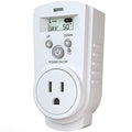 EconoHome Digital Plug in Thermostat - Programmable Thermostat with LCD Screen, Temperature Control & Power Buttons - Compatible with Wall Mount & Portable Heater, Air Cooler, Greenhouse Fans - color: White, size: Digital Control