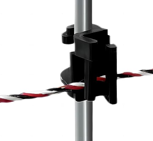Electric Fence Posts Snap in Holding Post Insulators for Rod Diameter 0.32 inch (8mm), PK30 - style: 30 Clips