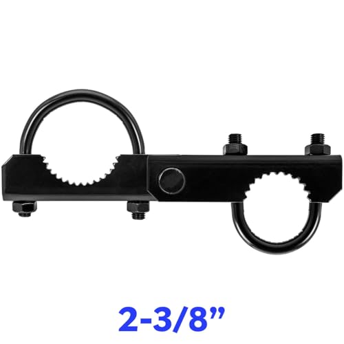 Black Commercial 180° Gate Hinge - Fits 2-3/8" Post & 1-5/8" to 1-7/8" Frame (Case of 10) - size: 2-3/8" Post - Case of 10