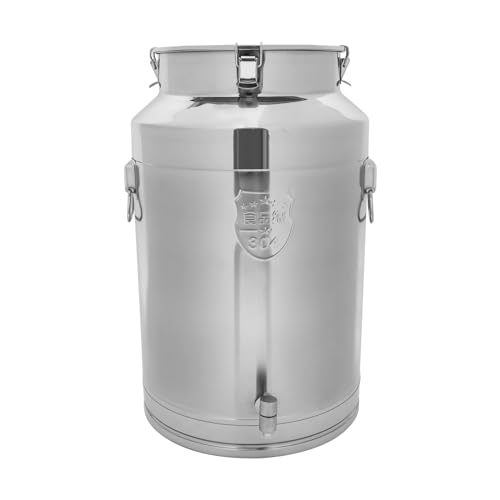 76L/20.08Gal Stainless Steel Milk Can 304 Stainless Steel Milk Jug Sealed Bucket Wine Pail Bucket Milk Can Liquid Storage Container w/Faucet & Sealed Lid for Milk Wine Water Liquid - size: 76L|w/Faucet|304