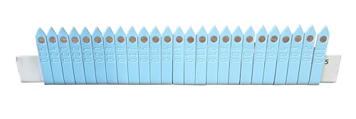Zip Wing Bands Numbered - NOT Stamped Aluminum Chicken Pheasant Poultry Duck Wing Identification Tags (100, Light Blue) - color: Light Blue