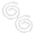 PATIKIL Gate Chain Lock, (39.4Inch, Silver) (2Pcs)304 Stainless Steel Hanging Chain Lock for Stall Barn/Cabinet/Fence/Hammock/Pet Cages - size: 39.4Inch