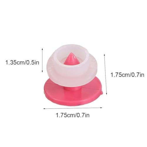 Fdit Plastic Animal Ear Numbered ID Marker for Rabbit Dog Rose Red Lightweight Round 0.7 x 0.7 x 0.5 in 100 100 Buttons