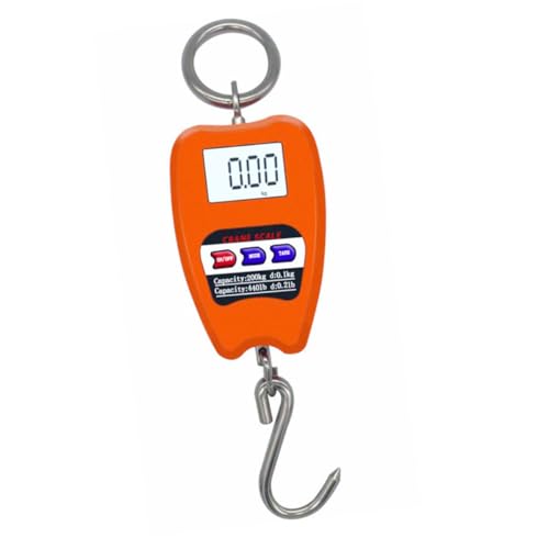 Hanging Weight Scale Industrial Heavy Duty for Farm, Hunting, Bow Draw Weight, Big Fish & Hoyer Lift with Accurate Sensor Digital, Professional (200kg/orange) - color: 200kg/orange