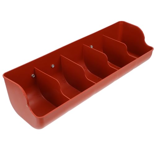 GANAZONO Piglet Feeding Trough Plastic Pig Feeder for Dry Wet Food and Water 5 Slot Pig Trough Feeder Easy Clean Livestock Feeding Tool 21.25 X 7.08 X 5.11 in