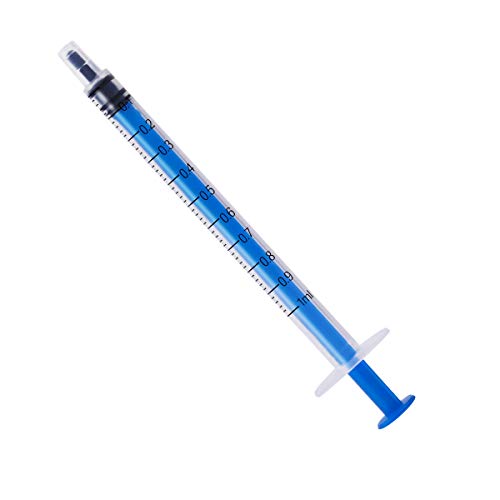 12 Pack - 1ml Plastic Syringe with Measurement, No Needle Suitable for Refilling and Measuring Liquids, Feeding Pets, Oil or Glue Applicator…