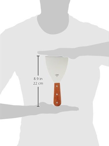 Winco Blade Scraper, 4.5-Inch by 4-Inch,Stainless Steel, Brown,Medium | Dishwasher safe, Durable blade and handle, For griddles, dough, bench work and food-prep surface scraping - size: 4.5" x 4"