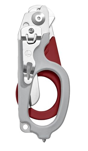 LEATHERMAN, Raptor Rescue, 6-in-1 Heavy-Duty Emergency/Trauma Shears with Carbide Glass Breaker & Strap Cutter, Made in the USA, Garnet - color: Garnet