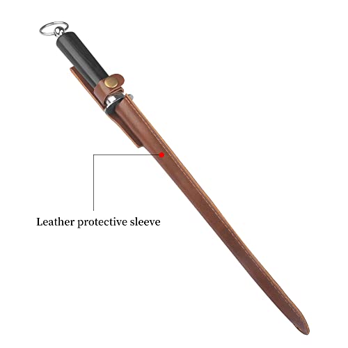 honing steel knife sharpener ，high carbon steel knife sharpener rod,12 Inch Knife Sharpening Steel Honing Rod（black） - color: blackwood