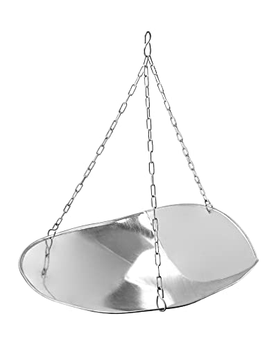 QWORK Precision Scale Scoop/Chain with Basket, 20 lbs Load Capacity, Mini Steel Crane Scale, for Garage Farm Fishing Outdoor, 1 Pack