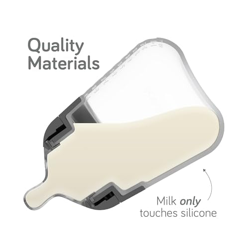 Nanobebe Flexy Silicone Baby Bottle, Anti-Colic, Natural Feel, Non-Collapsing Nipple, Non-Tip Stable Base, Easy to Clean, 3-Pack, White, 9oz - color: White, style: 9 Ounce 3-Pack