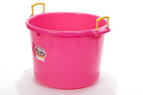 Little Giant® Plastic Muck Tub | Durable & Versatile Utility Bucket with Handles | Muck Bucket | Durable Handles | 70 Quart | Hot Pink - color: Hot Pink, size: 70 quart