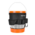 Bucket Tool Organizer, 5 Gallon Garden Bucket Tool Bag with Mesh Pocket | Waterproof Bucket Storage Caddy, Versatile for Car Wash Suppliers, Gardening Tools, Fishing Gear, Fit 3.5 to 5 Gallon Buckets