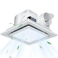 Ultra Quiet Bathroom Exhaust Fan with Light, 120 CFM, 1.0 Sones | 1000 Lumens LED Light, Easy Installation, Energy-Efficient Design, 10" × 10" Ceiling Mount