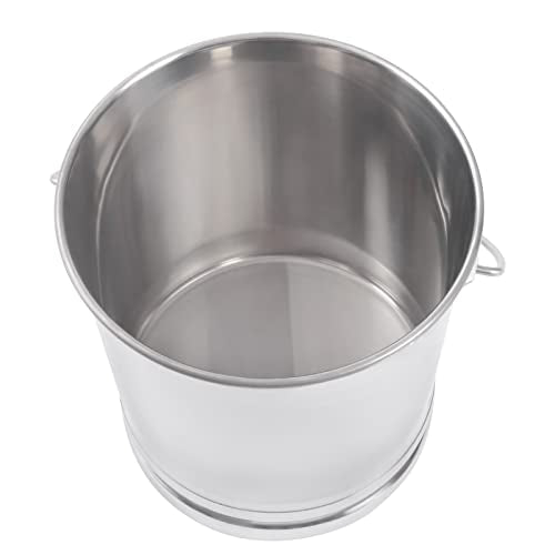 DYNAMI 2.1Gal Stainless Steel Bucket with Lid and Handle,Stainless Steel Multipurpose Bucket w/Raised Bottom,Round Metal Compost Ice Bucket Water Milk Pail Bucket - size: 8L/8.5Qt