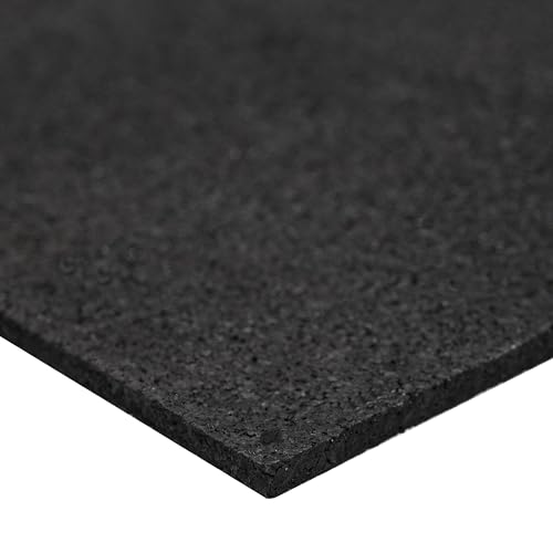 MSI Rubber Utility Mat 48in. x 96in. Black Floor Mat Pack Accent Wall Tile - size: 48 W x 96 L