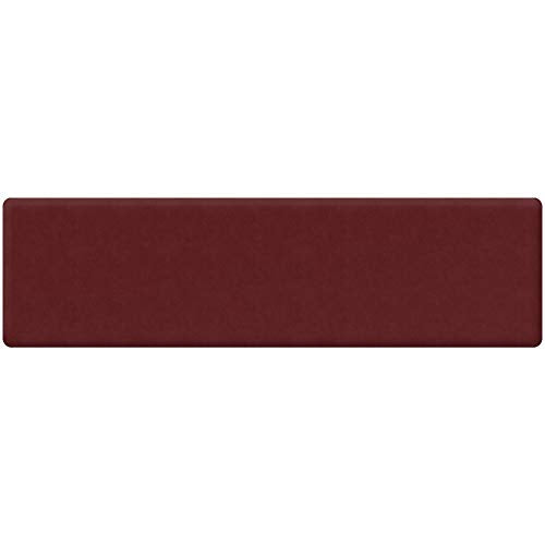 GelPro Anti Fatigue Nonslip Mat: Hard Floor Utility Mats for Garage, Patio and Kitchen - 20" x 72" x .5" - Leather Grain Cranberry - color: Leather Grain Cranberry
