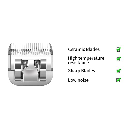 Replacement Ceramic Blades Set,Compatible with Andis,Oster 76,Wahl KM10 | 0.5mm(1/50") to 9.5mm(3/8") Cutting Length,Include OOO+OA+1-1/2+2#+3-1/2,5Pack - color: 5 pcs
