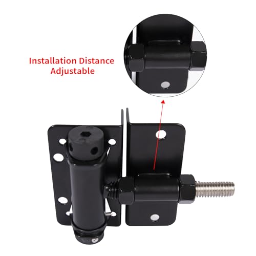 Self Closing Hinges for Vinyl/Wooden Door, Easy to Install and Adjust, Provides Smooth and Quiet Operation, Heavy Duty Made, Pack of 2,Black
