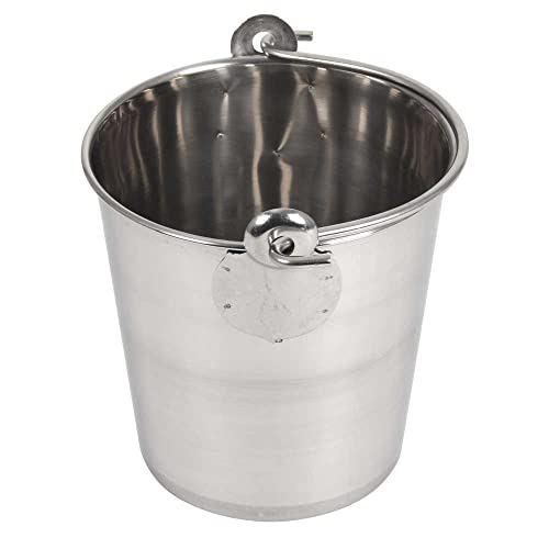 Lindy's 2-Quart Stainless Steel Bucket, Durable Seamless Bucket for Many Home Tasks, Carry Water or Milk, Fill with Food, Use as a Flower Pot, Cleaning Bucket, Table Centerpiece and Much More - size: 2 quarts