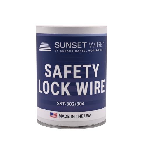 Safety Lock Wire - T302/304 Stainless Steel Safety Wire for Aviation, Automotive, Industrial Use - 1lb Dispenser Can - Made in USA (0.025 in) - size: 0.025 in