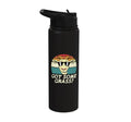 Goat Got Some Grass Retro Farm Animal Farmer Men Women Kids Stainless Steel Insulated Water Bottle - color: Black