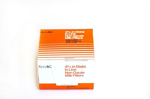 Ken-Ag Milk Filter Disks 4-9/16" (100 disks) (3 pack) - White, Non-gauze Material, Round, Food Strainers - size: 3 pack