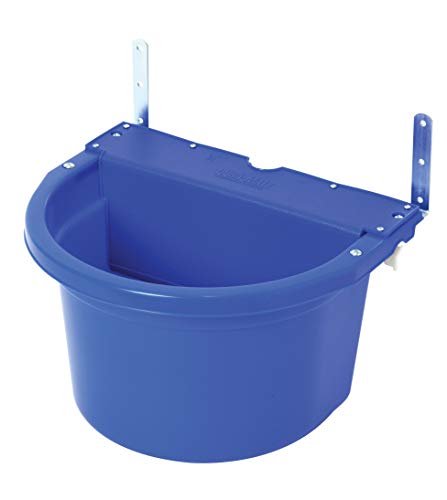 Little Giant® Plastic Fence Feeder | Pig Feeder | Clip On Fence Feeder | Mountable Feed Bucket | 20 Quarts | Blue - color: Blue, size: 20 Quarts