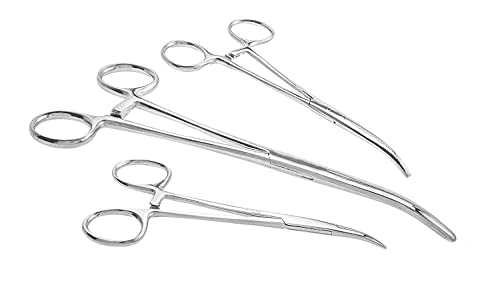 SURGICAL ONLINE Ultimate Hemostat Set, 6 Piece Ideal for Hobby Tools, Electronics, Fishing and Taxidermy (8", 6.25" and 5")