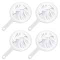 4 Pack Fine Mesh Strainer Set, 100/200/300/400 Ultra Fine Mesh Sieve Small Kitchen Filter Colander with Handle for Soy/Nut Milk, Juice, Yogurt, Coffee, Kefir, Liquids