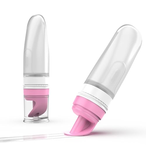Eli & Ali Swiper Tube - Refillable No-Touch Cream Applicator, Pink 1 Pack | Silicone Ointment & Cream Dispenser for Sunscreen, Diaper Rash, Tattoo Aftercare, Nipple, Progesterone - TSA Friendly 2oz - color: Pink, size: 2 Ounces