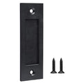 Finger Flush Pulls for Closet Pocket Sliding Barn Door Handle Set Pull Recessed Handle Rectangular Plate Matte Black Mounting Hardware Included (Black) (2''x 6'', Set, 1) - size: 2''x 6''