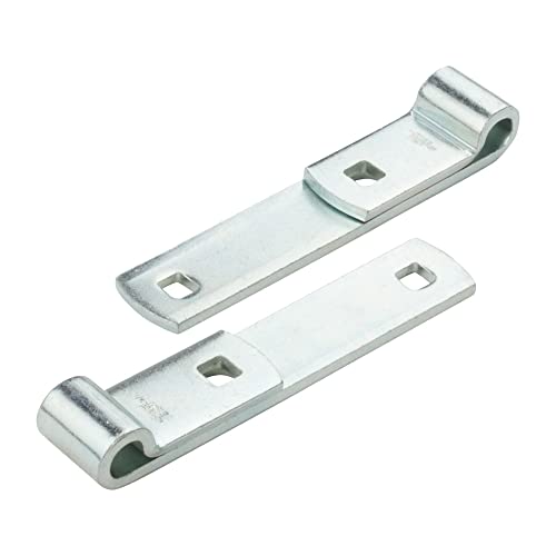 National Hardware Screw Hooks and Strap Hinges, 6", 2-Pack, Zinc Plated | 150 lb Safe Working Load; Screw Hooks Set Alignment on Gates, Sheds and Barn Doorways, WeatherGuard Coated - size: 6 Inch