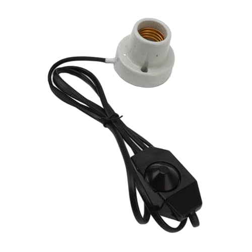 Gonetre Reptile Ceramic Heat Lamp Holder Professional E27 Socket Reptile Heat Light Fixture Holder for Lizard Tortoise Premium Ceramic Material Long Service Life (US Plug 120V)
