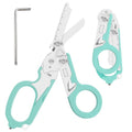 6-in-1 Heavy-Duty Emergency trauma shears (Aqua blue) - color: Aqua Blue