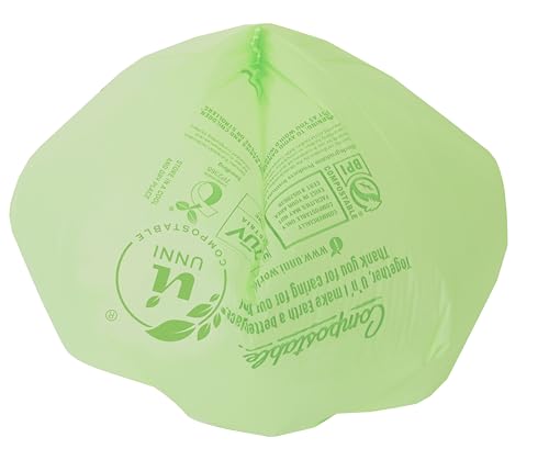 UNNI 30-33 Gallon Compostable Bags, 20 Count, 124 L, Extra Thick 1.1 Mil | Large Compost Bags for Lawn, Leaf & Yard Waste & Kitchen Organics, Certified by BPI, CMA & OK compost HOME, Meets ASTM D6400 - size: 20 Count (Pack of 1), style: 33 Gallon