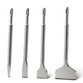 4PCS SDS Plus Chisel Set, Tile and Mortar Removal Tool | 40CR Steel, SDS Plus Rotary Hammer Drill Attachments, for Demolition, Chipping, Scaling Removing Cement, Home Improvement
