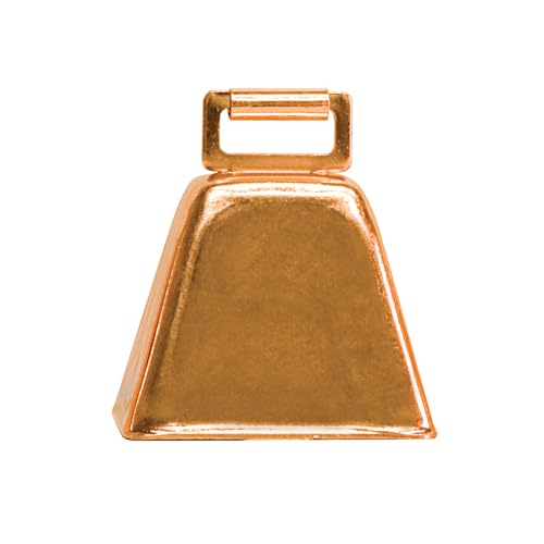 Weaver Livestock Copper-Plated Small Cow Bell, Robust Herd Tracking Loud Bell, Lightweight Goat Bells for Cow, Goat, and Sheep, 1.75” x 2.25” x 2.5” - size: 2.5x2.25x1.75 Inch (Pack of 1)