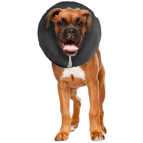 ZenPet Protective Inflatable Recovery Collar for Dogs and Cats - Soft Pet Collar Does Not Block Vision E-Collar - Designed to Prevent Pets from Touching Stitches, Wounds and Rashes (Large) - size: Large