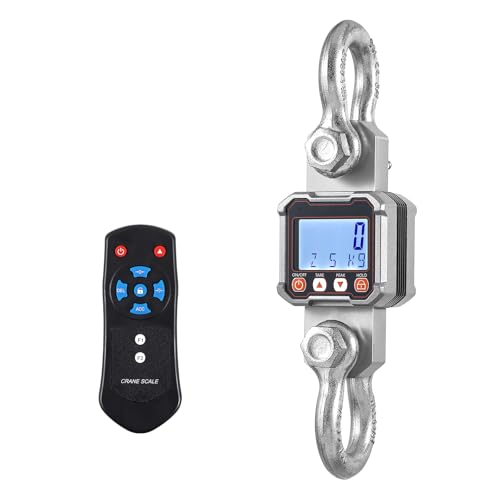 Crane Scale 11000lb Hanging Scale with Peak Hold & Remote | Heavy Duty Digital Hoist Scale for Livestock, Industrial Use, OIML III Accuracy, kg/lb Switchable, Adjustable Auto Off Timer - size: 5000kg/ 11000lb